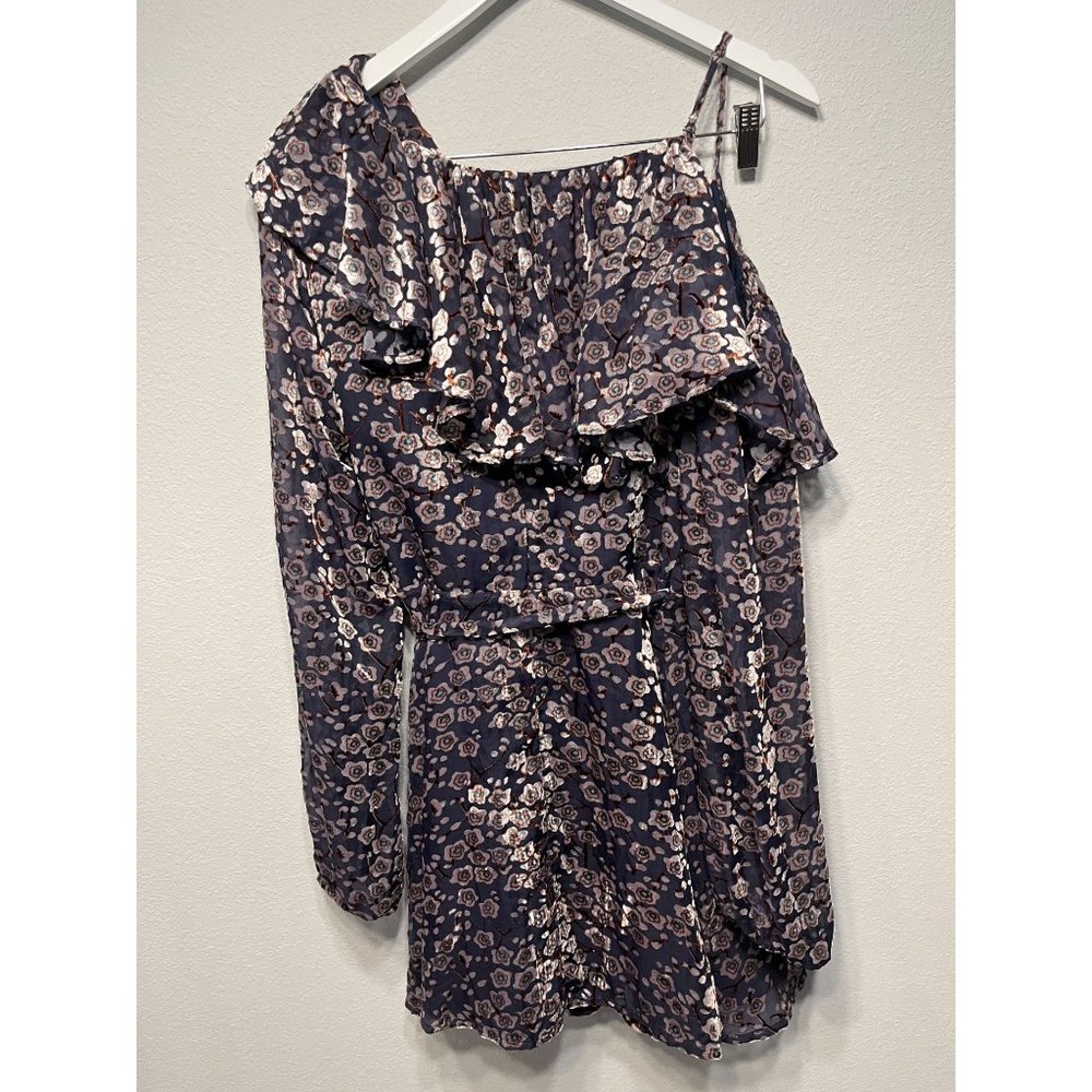 NEW Revolve x Chrissy Teigen Katsuya Velvet Wrap Floral Dress Size Large - Picture 2 of 6